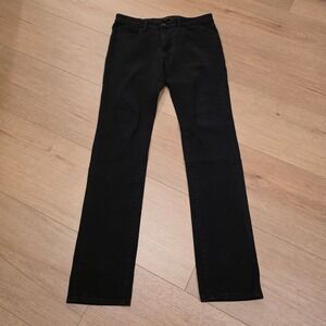 UNIQLO Jeans Mens 29x34 Black Straight Leg Stretch Cotton Spandex